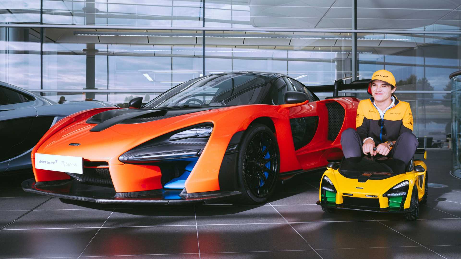 Lando Norris Drives McLaren-Senna